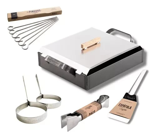 Plancha La Planchetta Kit Espatula + Pinza + Stampi + Pinchos FedEx - Foto 1 di 6