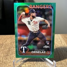 2024 Topps Chrome Jonathan Ornelas Rookie RC Green Refractor /99 Rangers #74