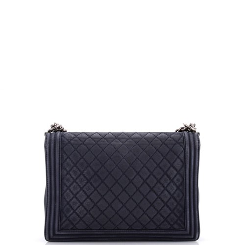 Chanel Boy Flap Bag Quilted Matte Caviar Large - Picture 4 of 9