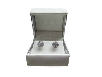 CRISLU Ohrstecker Sterlin Silver Platinum Plated * NEU