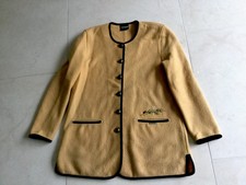 Ladies Geiger Boiled Wool Jacket Mustard Yellow Austrian Size 36 Uk Size 10