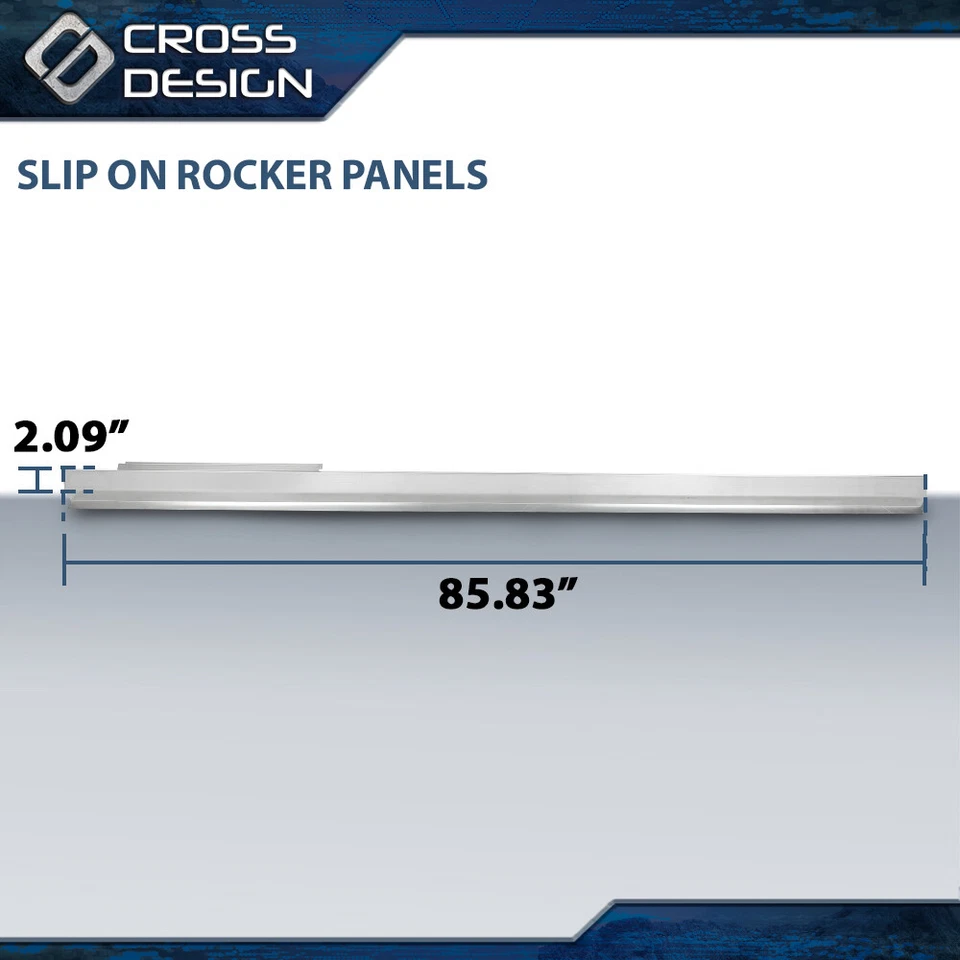 2PCS Slip On Rocker Panels Galvalume Fit For 1992-2014 Ford E150 E250 Econoline - Image 4 of 4