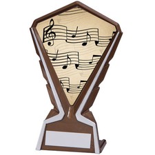 Phoenix Sheet Music Plastic Plaque Trophy Award 160mm FREE Engraving AT4254K-CL