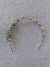 Bridal Headband Rhinestones Pearls Floral NWOT Becker s Bridal