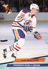 1992-93 Fleer Ultra #61 NORM MACIVER Edmonton Oilers D - Skilled Defenseman