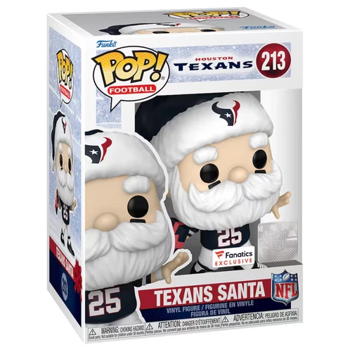 FUNKO POP! NFL HOUSTON TEXANS SANTA # 213 FANATICS EXCLUSIVE- MINT