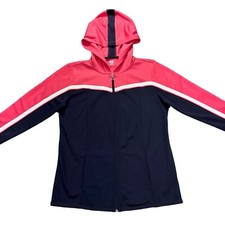 SJB Active Sport Jacket Womens S Full Zip Hooded Pockets Lightweight Stretch