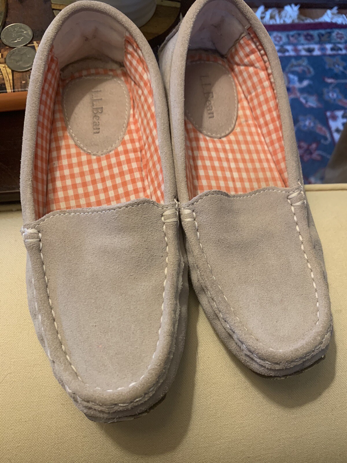 SAOLA Ciabatte LL Bean donna 5 beige scamosciate suola antiscivolo nuove