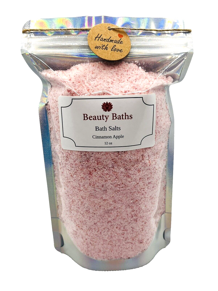 Value Size Cinnamon Apple Bath Salts Epsom Salt Bath Soak gift for her