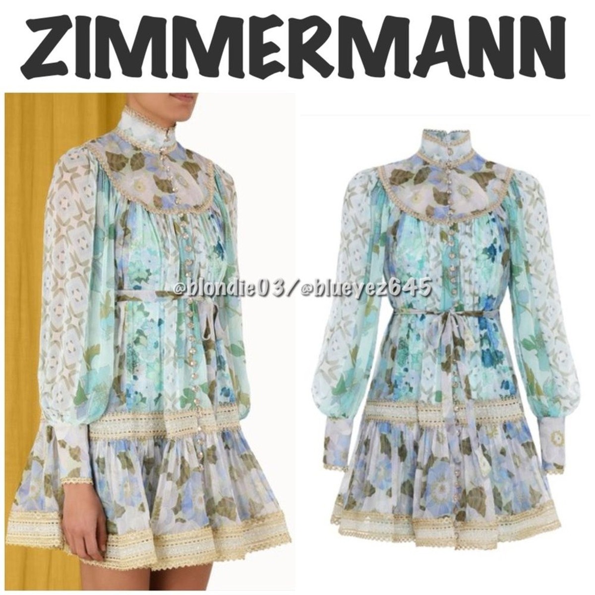 【Zimmermann】ILLUMINATE BILLOW MINI DRESS ビロウ ミニドレス ZIMMERMANN | Light as air: Watercolour horizons meet flowing