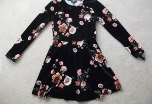 topshop velvet floral dress