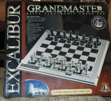 RARE! EXCALIBUR ELECTRONIC GRANDMASTER ELITE CHESS SET PLATINUM EDITION 747P. 
