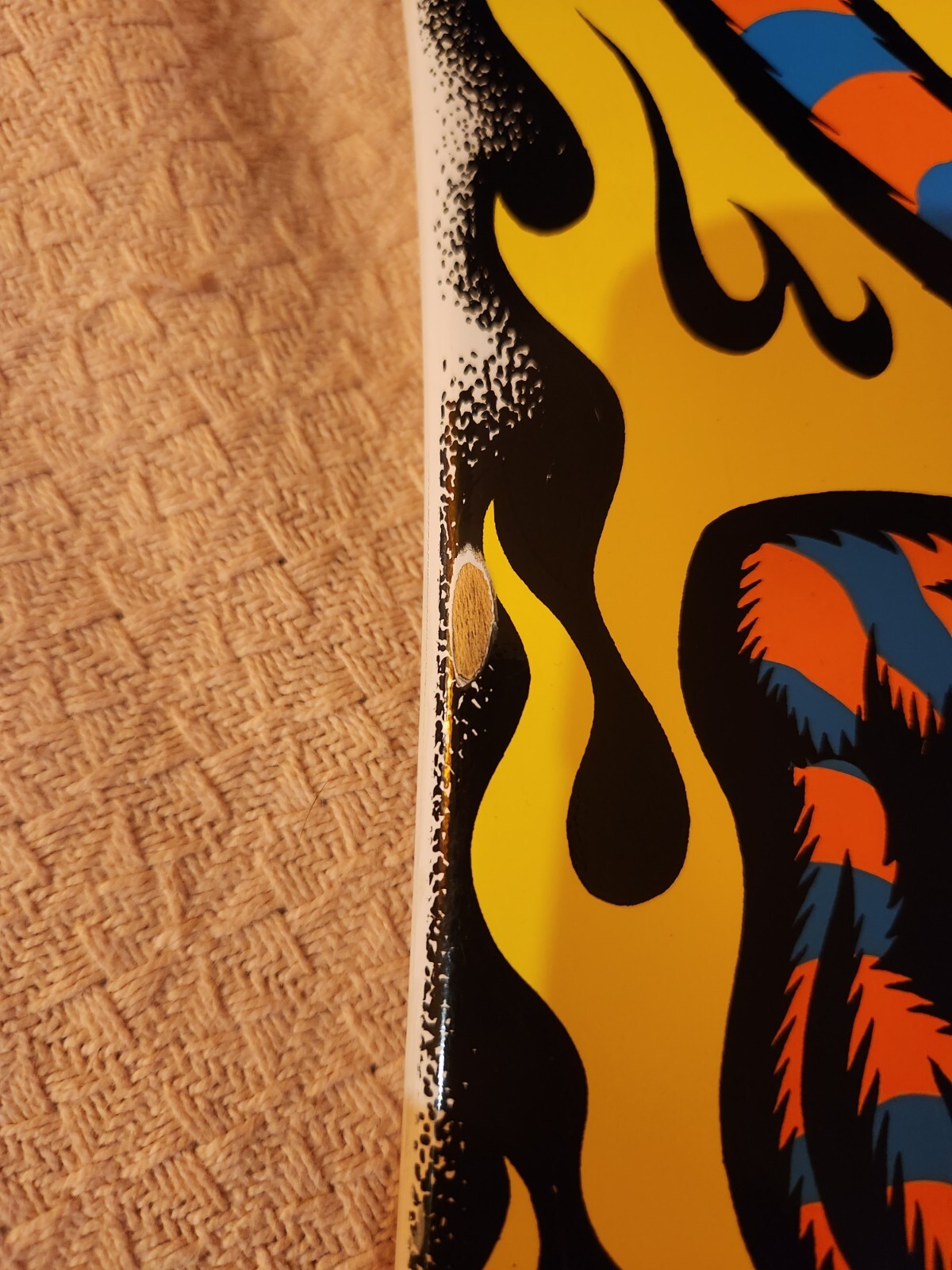 White Santa Cruz Salba Tiger Skateboard Deck