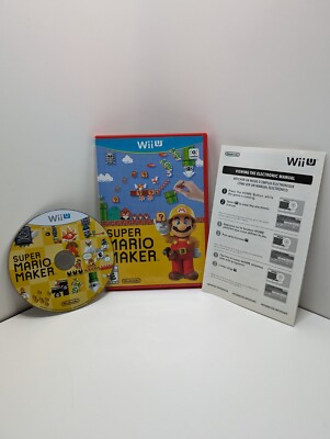 Super Mario Maker (Nintendo Wii U, 2015) CIB Complete in Box Game