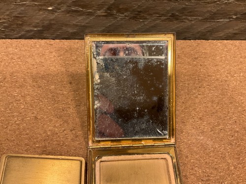 1920er Japan inspiriert Made in USA PUDER KOMPAKT schweres MESSING - Bild 12 von 17