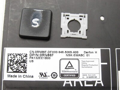 Single Key Cap + Clip For Latitude 7400 5400 5401 5410 From NSK-EWABC RN86F