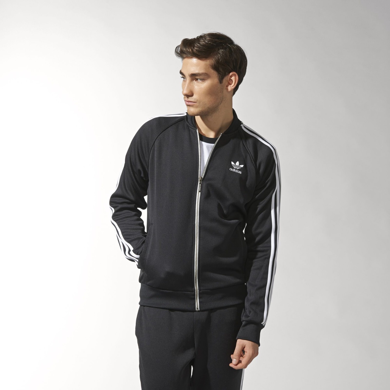 Adidas VinTage SUPERSTAR Track sweat shirt Jacket Top firebird Mens size Med NWT image 2