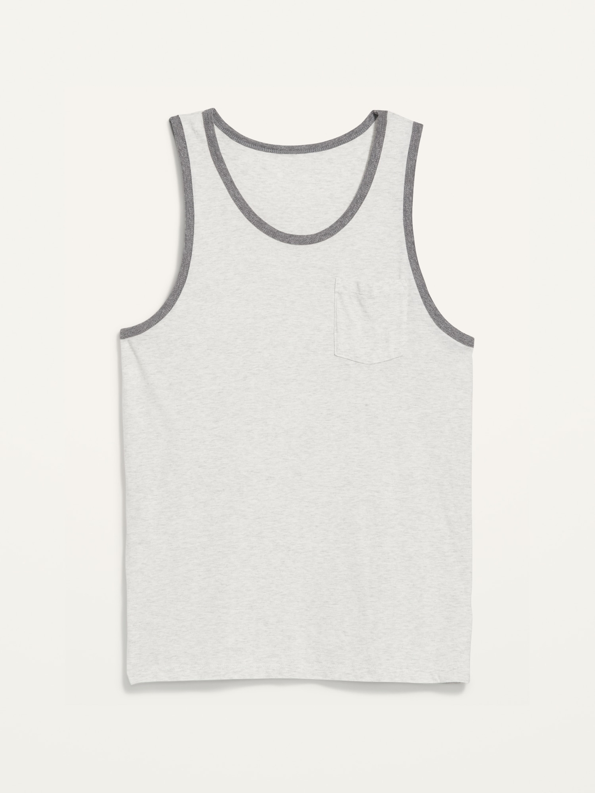 OLD NAVY ~ NWT! Men's XL TALL ~ Antique White Gray Soft Washed Pocket Tank b27