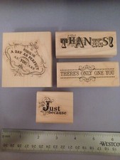 Stampin Up Vintage Verses Retired wooden stamp set