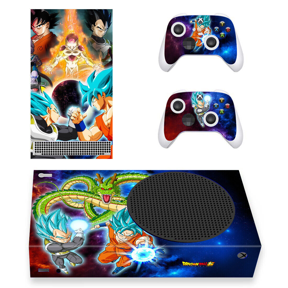 Xbox Series S X Slim Console Controller Skin Decal Dragon Ball Z DBZ Goku Vegeta