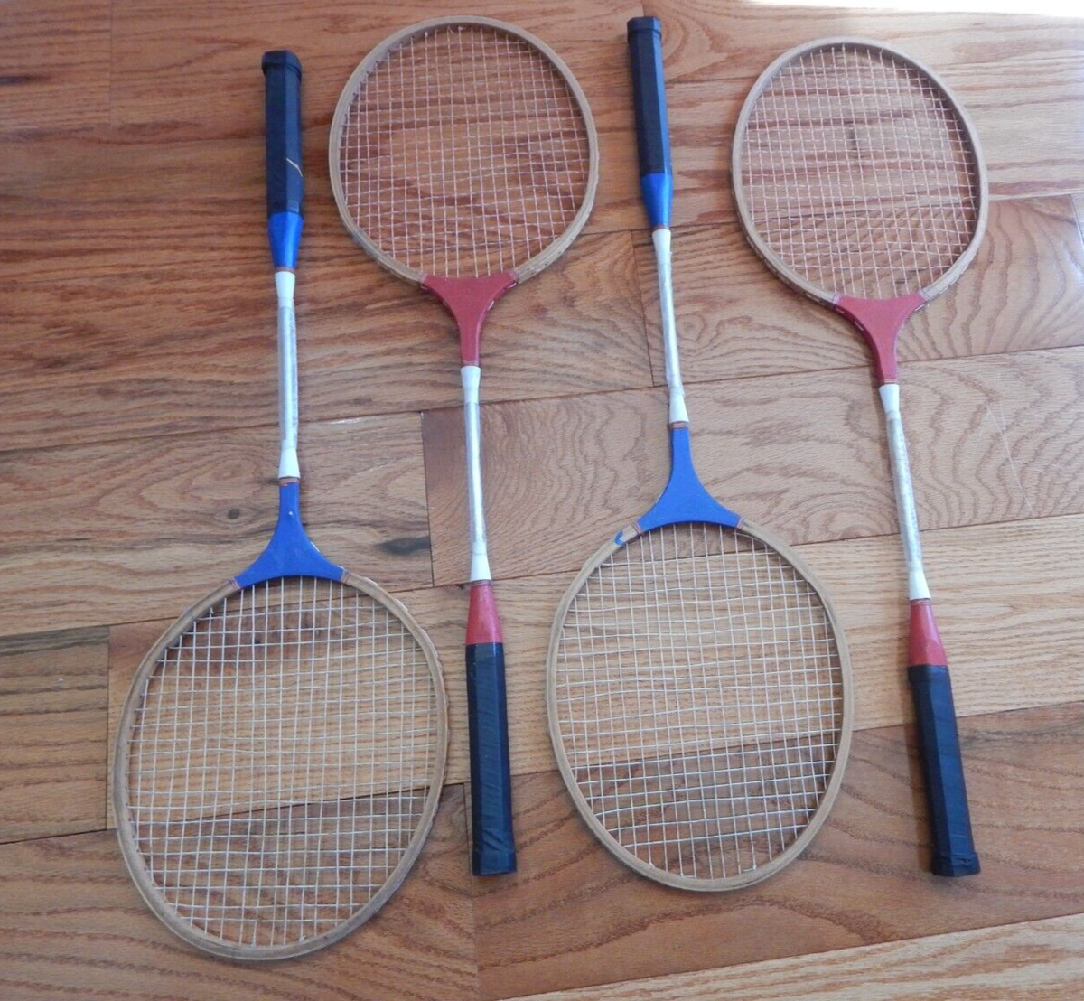 Lot of Vintage Wood metal Badminton Rackets