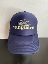Vangaurd Hat Mens Blue Brown Snapback Mesh Back Trucker Cap Foam Otto