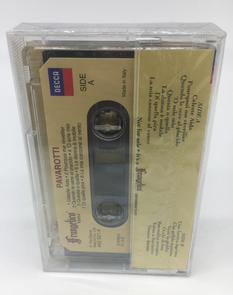 Pavarotti - Frangelico Liqueur Promo (Cassette Tape, 1999, Decca) 443 521-4 New - Image 2 of 3