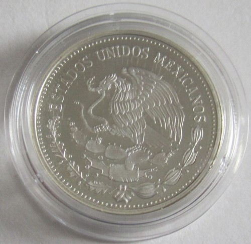Mexiko 25 Pesos 1985 Fußball-WM Rosette 1/4 Oz Silber PP - Bild 2 von 2
