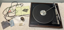 Vintage Garrard 42M Turntable Record Player w/ Instructions 45 RPM Adapter More