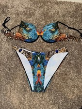 New Woman s Swimsuit Bikini Set Size Large Animal Print