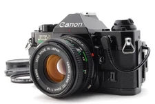 CM SALE [N MINT] Canon AE-1 Program Black Body DATE BACK A NFD 50mm f1.8 JAPAN 