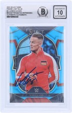 Ludwig Kaiser WWE Signed 2023 Panini Select Light Blue #4 #/249 BAS 10 Card