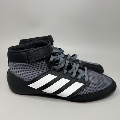 Adidas Mat Hog 2.0 Wrestling Shoes Mens Size 10.5 Black Gray Sneakers FZ5391
