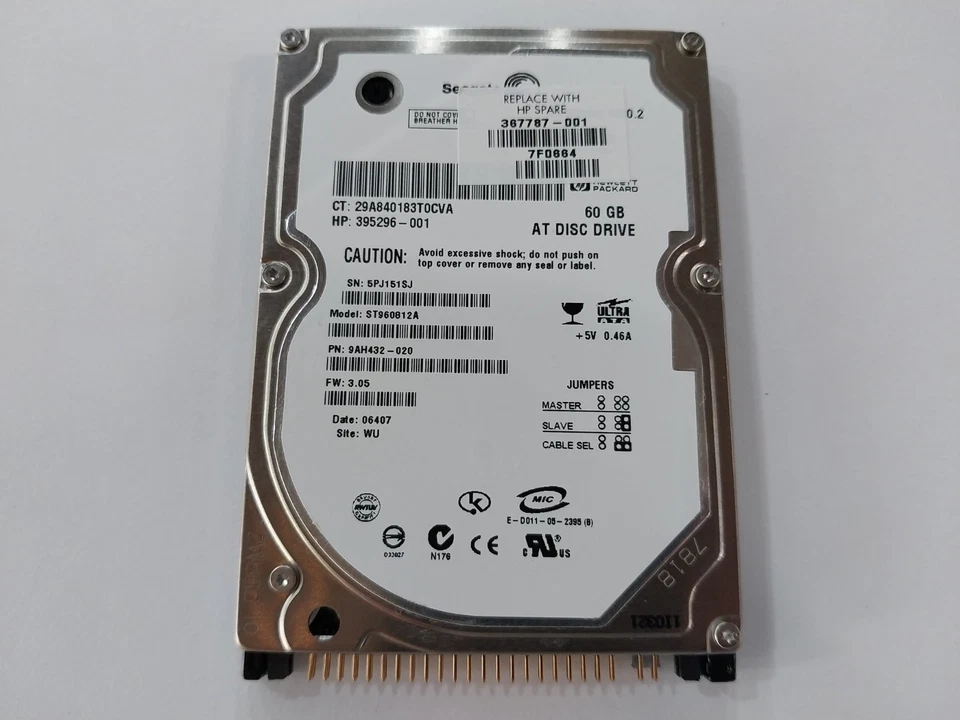 Seagate ST960812A 60GB Momentus 4200.2 2.5" Laptop HDD Hard Drive - Image 2 of 4