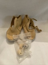 Minnetonka Moccasins Pa Poo Shu Bells Infant Size 3 Deerskin Soft Sole w/ Box