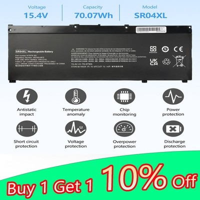 Akku SR04XL für HP Omen 15-ce 15-dc 17-cb Serie HSTNN-DB7W TPN-C134 70,07 Wh