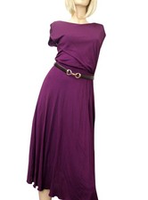 Gucci Women's Purple Rayon Runway Dress w/Leather Belt (Small)