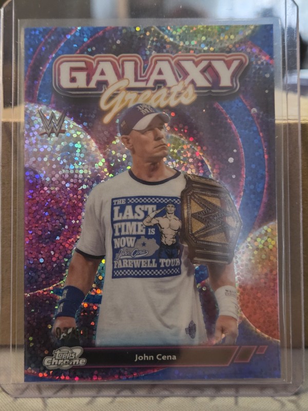 John Cena 2026 Topps Cosmic Chrome WWE Blue Moon Refractor Galaxy Greats /99