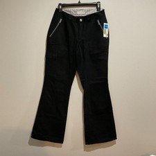 Vintage Covington Twill Cargo Pants Black Size 6 NWT Y2K Utility Workwear Street