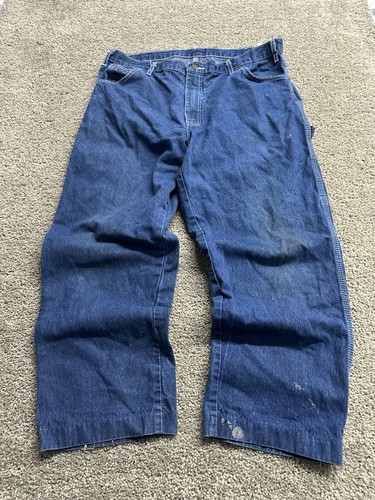 Vintage Y2K 2000s Dickies Baggy Wide Leg Carpenter Jeans Workwear 38x28 Work