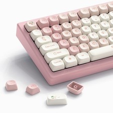 Keycaps - Pink Cute PBT Keycaps MOA Dye-Sublimation 60 65 75 100 Percent, Cus...