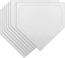 Wettarn 6/12 Pcs Bulk Home Plate Baseball Softball Rubber Portable White 