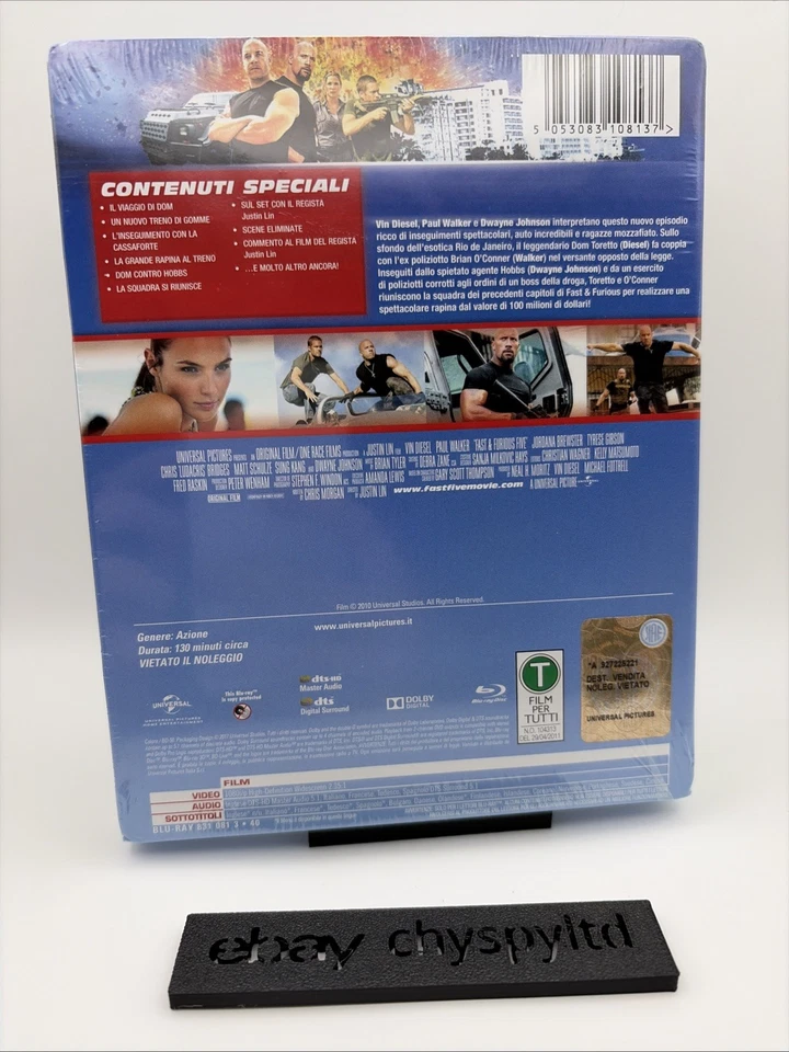 FAST AND THE FURIOUS 5 Blu-Ray Steelbook - Italian IT - Letter Series O - Sealed - Image 2 of 4