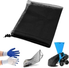 24"x48" Large Capacity Adjustable Opening Wood Chipper Bag, Reusable Leaf Shredd