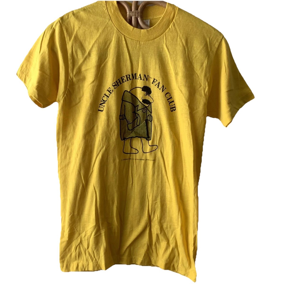 ピンク Tシャツ UNCLE SHERMAN FAN CLUB 1976 Original vintage 1976 Uncle Sherman Fan Club Shirt | WyCo