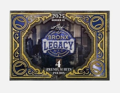 2025 Leaf Bronx Legacy Baseball Factory Sealed Hobby Box--Free Shipping