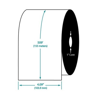 4.09'' x 509' TDW101 Resin Enhanced Wax Barcode Ribbon for Intermec 3400/8646