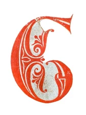 12th C. Romanesque Manuscript Initial ‘G’ on Vellum, Northern Italy RARE