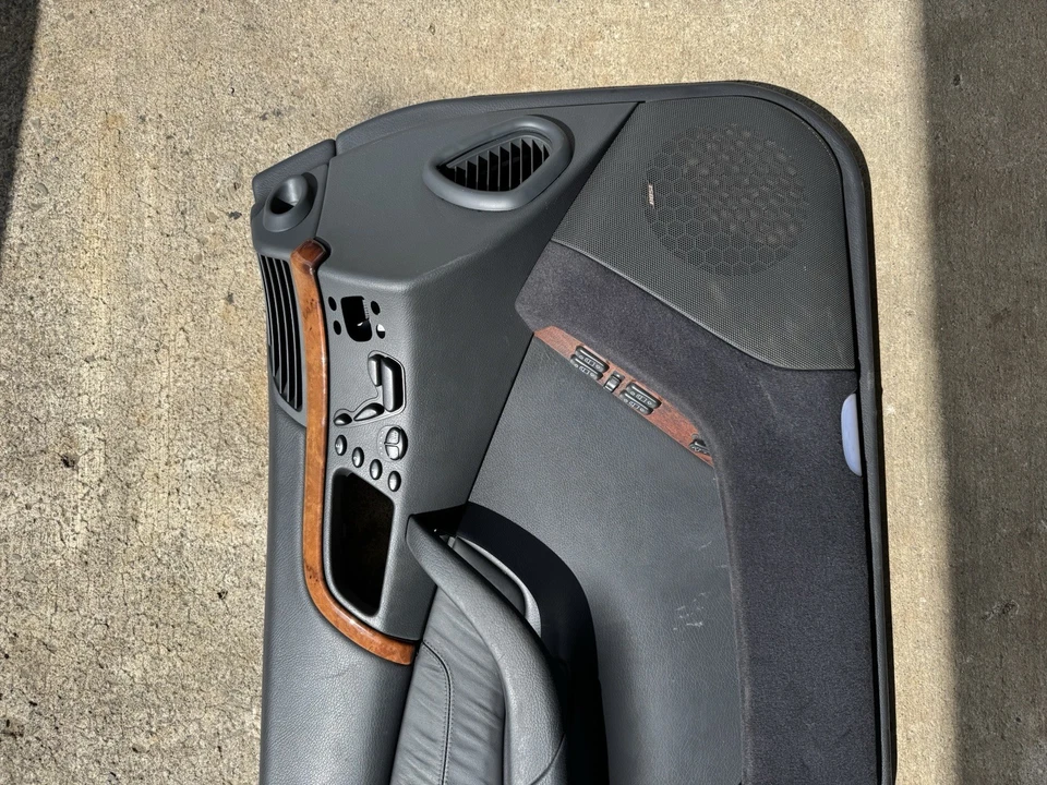 1999-2002 MERCEDES-BENZ W220 S430 S500 S55 AMG DRIVER INTERIOR DOOR PANEL BLACK - Image 3 of 4