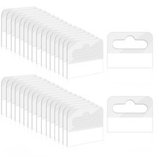 200 Pcs Clear Self-Adhesive Hang Tabs Heavy Duty Plastic Tags Slot Hole